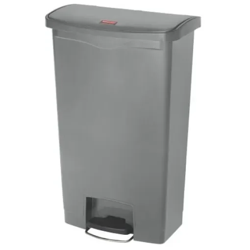 Rubbermaid Commercial Products Slim Jim 68L Grey Pedal PE Waste Bin - 1883604 product image