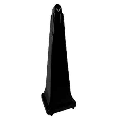 Rubbermaid Commercial Products Black Plastic Standing Cigarette Bins, 311mm x 1.001m x 311mm - FG257088BLA product image