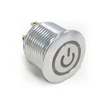 TE Connectivity Illuminated Push Button Switch, Latching, Panel Mount, 19.2mm Cutout, SPST, Blue LED, 250V ac, IP67 - AV1911P724Q04 product image