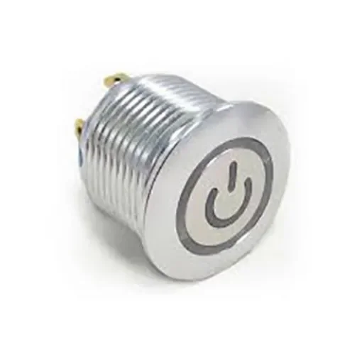 TE Connectivity Illuminated Push Button Switch, Latching, Panel Mount, 19.2mm Cutout, SPST, Blue LED, 250V ac, IP67 - AV1911P724Q04 product image
