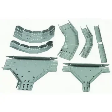 Legrand Heavy Duty Adjustable Bend Hot Dip Galvanised Steel Cable Tray Accessory, 75 mm Width, 50mm Depth - 123642 product image