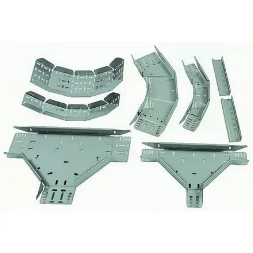 Legrand Heavy Duty Adjustable Bend Hot Dip Galvanised Steel Cable Tray Accessory, 75 mm Width, 50mm Depth - 123642 product image