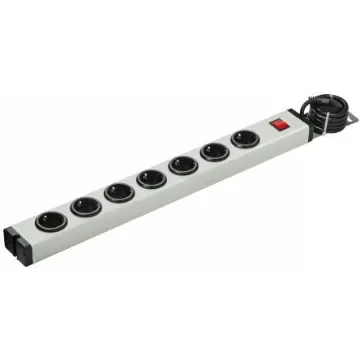 Bodo Ehmann Type F - German Schuko 7 Gang Power Distribution Unit, 1.5m Cable, 16A, 250 V ac - 0601X00072031 product image