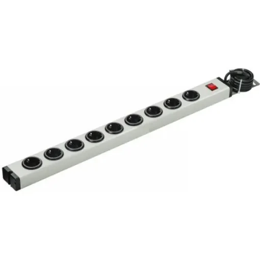 Bodo Ehmann Type F - German Schuko 9 Gang Power Distribution Unit, 1.5m Cable, 16A, 250 V ac - 0601X00092031 product image
