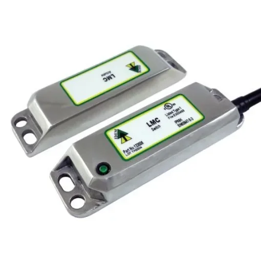 IDEM LMC Series Magnetic Non-Contact Safety Switch, 24V dc, 316 Stainless Steel Housing, 2NC, 2m Cable - 133005 product image