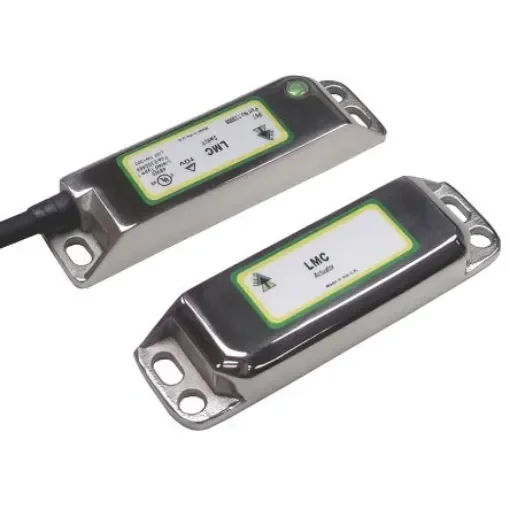 IDEM LMC Series Magnetic Non-Contact Safety Switch, 24V dc, 316 Stainless Steel Housing, 2NC, M12 - 133008 product image