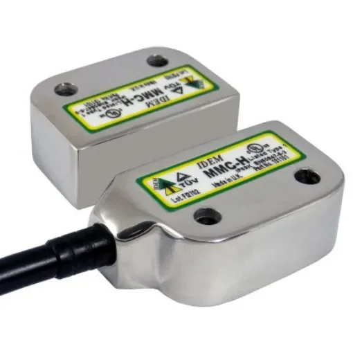 IDEM MMC-H Series Magnetic Non-Contact Safety Switch, 24V dc, 316 Stainless Steel Housing, 2NC, 5m Cable - 131118 product image