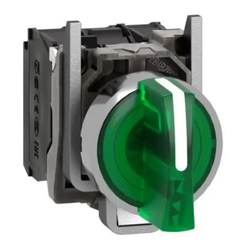 Schneider Electric Knob Selector Switch - (SPDT) 22mm Cutout Diameter, Illuminated 3 Positions - XB4BK133B5 product image