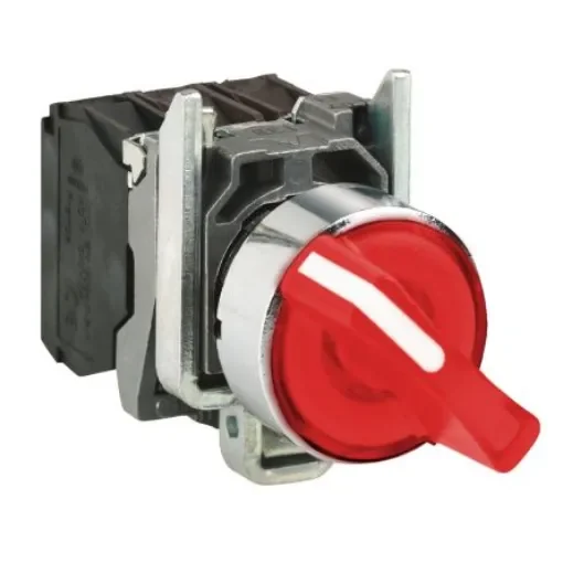 Schneider Electric Knob Selector Switch - (SPDT) 22mm Cutout Diameter, Illuminated 3 Positions - XB4BK134M5 product image