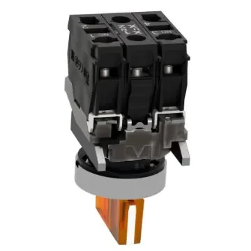 Schneider Electric Knob Selector Switch - (SPDT) 22mm Cutout Diameter, Illuminated 3 Positions - XB4BK135B5 product image