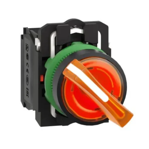 Schneider Electric Knob Selector Switch - (SPDT) 22mm Cutout Diameter, Illuminated 2 Positions - XB5AK125B5 product image