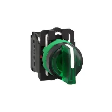 Schneider Electric Knob Selector Switch - (SPDT) 22mm Cutout Diameter, Illuminated 3 Positions - XB5AK133B5 product image