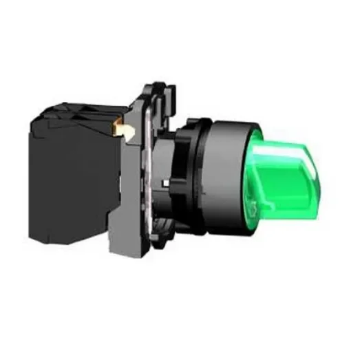 Schneider Electric Knob Selector Switch - (SPDT) 22mm Cutout Diameter, Illuminated 3 Positions - XB5AK133M5 product image