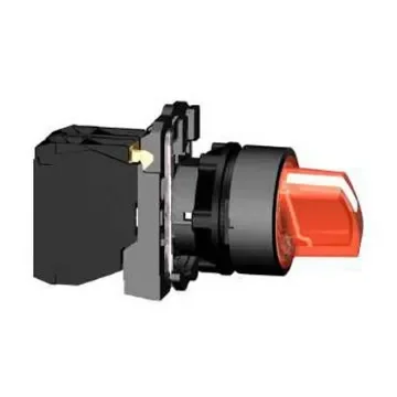 Schneider Electric Knob Selector Switch - (SPDT) 22mm Cutout Diameter, Illuminated 3 Positions - XB5AK134B5 product image