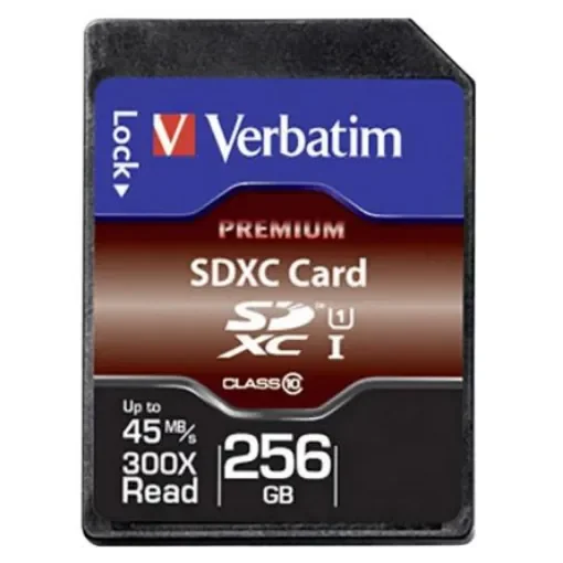 Verbatim 256 GB SDXC SD Card, Class 10, UHS-1 U1 - 44026 product image