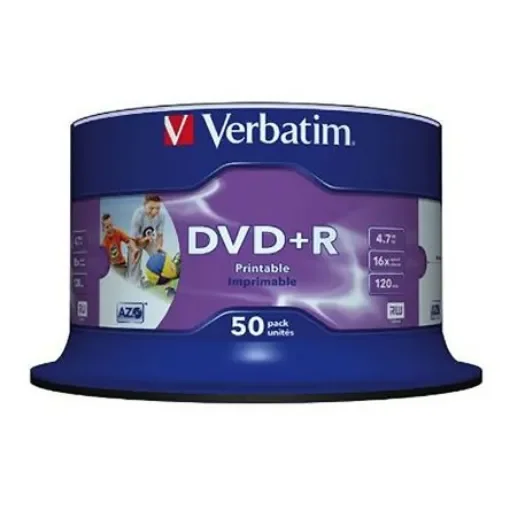 Verbatim DVD+R, 4.7 GB, 16X, 50 Pack - 43512 product image