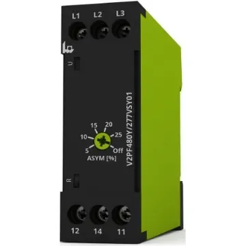 Tele Phase Monitoring Relay, 3 Phase, SPDT, DIN Rail - V2PF480Y/277VSY01 product image