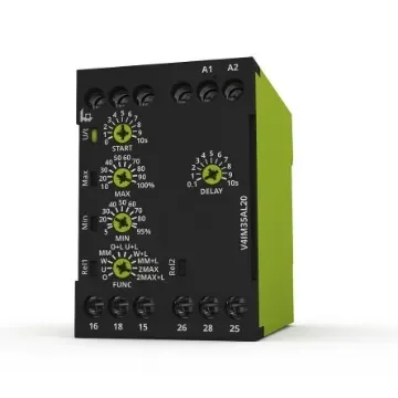 Tele Current Monitoring Relay, 1 Phase, DPDT, DIN Rail - V4IM35AL20 24-240V AC/DC product image
