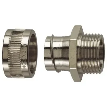 Flexicon Fixed External Thread Fitting, Conduit Fitting, 12mm Nominal Size, M16, 316 Stainless Steel IP40 rating - SSU12-M16-M product image