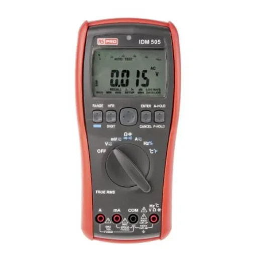 RS PRO IDM505 Handheld Digital Multimeter, True RMS, 10A ac Max, 10A dc Max, 1000V ac Max - 1241960 product image