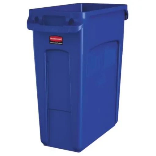 Rubbermaid Commercial Products Slim Jim 61L Blue Plastic Waste Bin - 1971257 product image