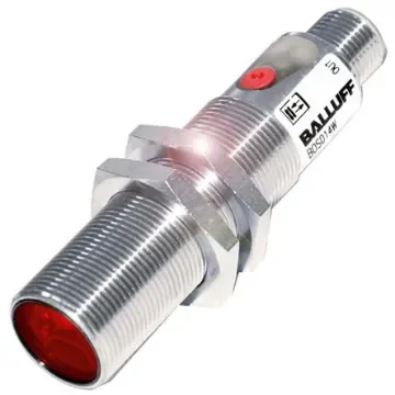 BALLUFF Retroreflective Photoelectric Sensor, Barrel Sensor, 7 m Detection Range - 1243742 product image