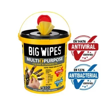 Big Wipes MULTI-PURPOSE PRO+ Wet Disinfectant Wipes, Bucket of 300 - 2417 0000 product image