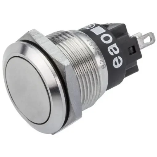 EAO 82 Series Push Button Switch, Momentary, Panel Mount, 19mm Cutout, SPDT, 240V, IP65, IP67 - 82-5151.1000 product image