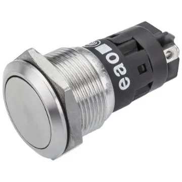 EAO 82 Series Push Button Switch, Momentary, Panel Mount, 19mm Cutout, SPDT, 240V, IP65, IP67 - 82-5152.1000 product image