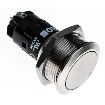 EAO 82 Series Push Button Switch, Momentary, Panel Mount, 22.3mm Cutout, SPDT, 240V, IP65, IP67 - 82-6152.1000 product image