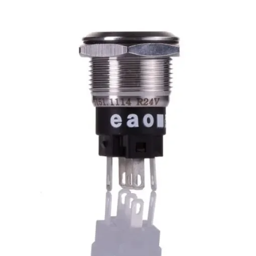 EAO 82 Series Illuminated Push Button Switch, Momentary, Panel Mount, 19mm Cutout, SPDT, Red LED, 240V, IP65, IP67 - 82-5151.1114 product image