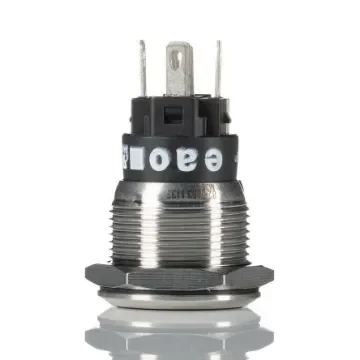 EAO 82 Series Illuminated Push Button Switch, Momentary, Panel Mount, 19mm Cutout, SPDT, Green LED, 240V, IP65, IP67 - 82-5153.1133 product image