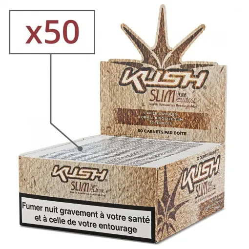 Kush - Slim Rolling Papers Pack of 50 - Natural Cellulose product image