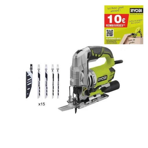 Ryobi - Pendulum Jigsaw 680W with 15 Blades - 5133002328-ODR25 product image