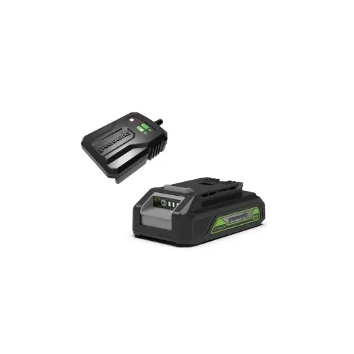 Greenworks - 24V Starter Kit Battery 2.0Ah + Charger - 2936407 product image