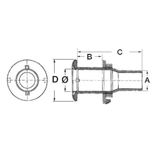 Osculati - AISI 316 Deck Plate 1 1/2" x 45 mm product image