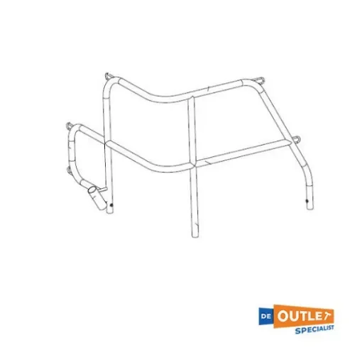 <div>Hanse Stainless Steel Marine Stern Rail H385/H415 – Durable Safety & Support for Boats</div> product image