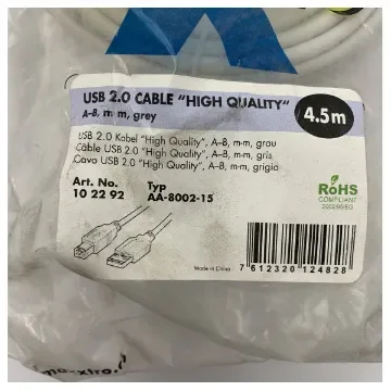 <div>Maxxtro Durable 4.5m USB 2.0 A-B Cable for Marine Electronics – Waterproof and Reliable Data Transfer</div> product image