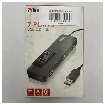 <div>High-Quality 7-Port USB 2.0 Hub with Power Adapter - Compact and Reliable for PC and Laptop Connectivity</div> product image