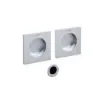 Olivari D129-CO Square Door Handle in Matte Chrome set product image