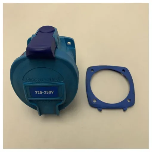 <p>Marine Grade 32A 230V IP66/IP67 Waterproof Polycarbonate Shore Power Socket for Boats and Yachts</p> product image