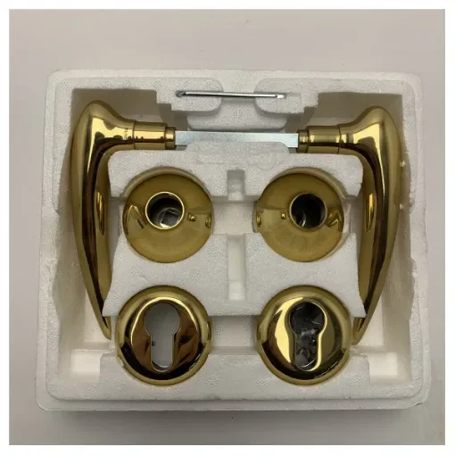 Olivari Gold Finish Marine Door Handle Set – Durable Corrosion-Resistant Brass Lever for Boats and Yachts product image