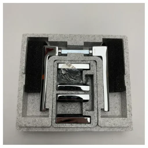 Olivari Planet Q Chrome Door Handle for Marine Use – Durable Brass Finish, Suitable for Yale Locks product image