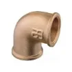 Guidi Brass 5 Inch 90 Degree Elbow Fitting Female-Female Thread Corrosion Resistant Marine Grade - 0090#100014 product image