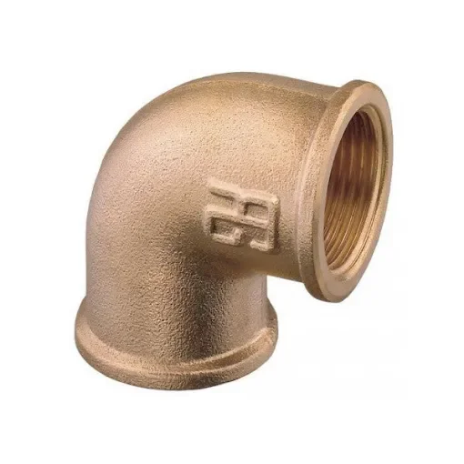 Guidi Brass 5 Inch 90 Degree Elbow Fitting Female-Female Thread Corrosion Resistant Marine Grade - 0090#100014 product image