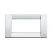 <div>Vimar Z1 Classic Matte Silver 4-Gang Marine Electrical Switch Plate - 16734.21.02</div> product image