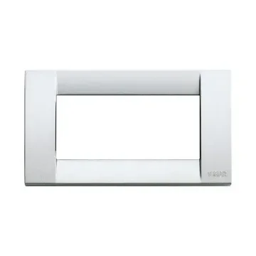 <div>Vimar Z1 Classic Matte Silver 4-Gang Marine Electrical Switch Plate - 16734.21.02</div> product image