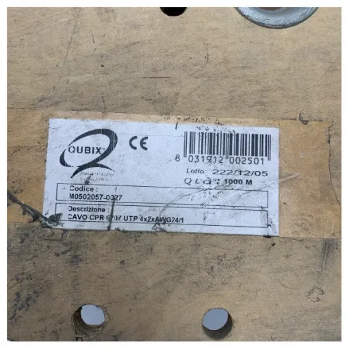 Qubix CPR 6707 UTP Network Cable 4x2 AWG24 - Durable Marine-Grade Outdoor Ethernet Cable product image