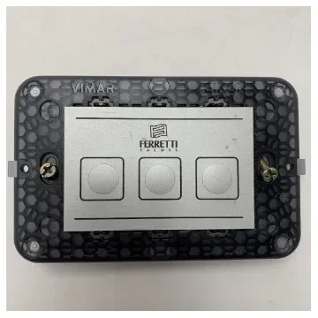 Ferretti Vimar Marine Grade 3-Button Eikon Light Switch - Durable Waterproof Switch for Boats and Yachts product image