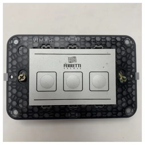 Ferretti Vimar Marine Grade 3-Button Eikon Light Switch - Durable Waterproof Switch for Boats and Yachts product image
